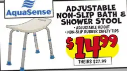 Ollie's ADJUSTABLE NON-SLIP BATH & SHOWER STOOL offer