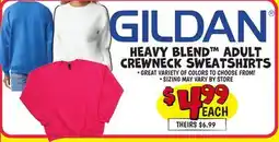 Ollie's GILDAN HEAVY BLEND ADULT CREWNECK SWEATSHIRTS offer