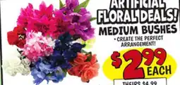 Ollie's ARTIFICIAL FLORAL DEALS! offer