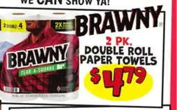 Ollie's BRAWNY 2 PK. DOUBLE ROLL PAPER TOWELS offer