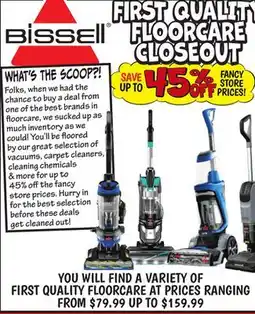 Ollie's FIRST QUALITY FLOORCARE offer