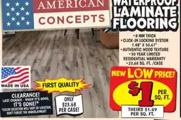 Ollie's WATERPROOF LAMINATE FLOORING offer