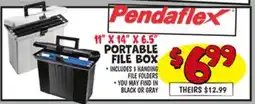 Ollie's 11 X 14 X 6.5 PORTABLE FILE BOX offer