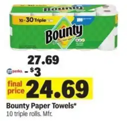 Meijer Bounty Paper Towels offer