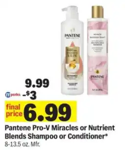 Meijer Pantene Pro-V Miracles or Nutrient Blends Shampoo or Conditioner offer