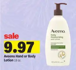 Meijer Aveeno Hand or Body Lotion offer