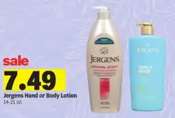 Meijer Jergens Hand or Body Lotion offer