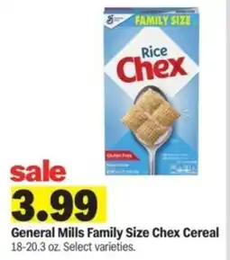 Meijer General Mills Family Size Chex Cereal offer