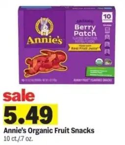 Meijer Annie's Organic Fruit Snacks offer