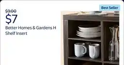 Walmart Better Homes & Gardens H Shelf Insert for Cube Organizers, Tobacco Oak offer