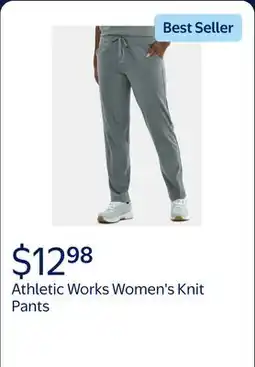 Walmart Athletic Works Women's and Women's Plus Knit Pants offer