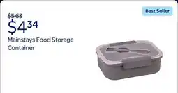 Walmart Mainstays Food Storage Container, Rectangle, Grey offer