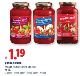 Lidl pasta sauce offer