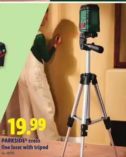 Lidl PARKSIDE cross line laser with tripod offer