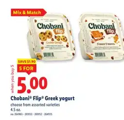Lidl Chobani Flip Greek yogurt offer