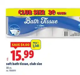Lidl soft bath tissue, club size offer