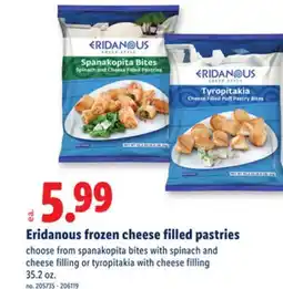 Lidl Eridanous frozen cheese filled pastries offer