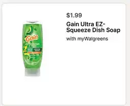 Walgreens Gain Ultra EZ-Squeeze Dish Soap offer