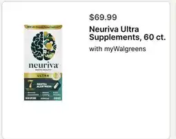 Walgreens Neuriva Ultra Supplements, 60 ct offer