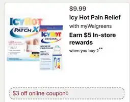 Walgreens Icy Hot Pain Relief offer