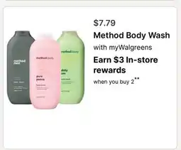 Walgreens Method Body Wash offer