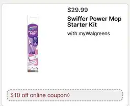 Walgreens Swiffer Power Mop Starter Kit offer