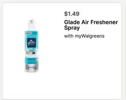Walgreens Glade Air Freshener Spray offer