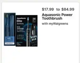 Walgreens Aquasonic Power Toothbrush offer