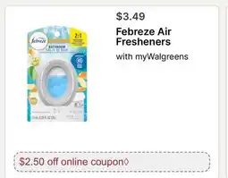 Walgreens Febreze Air Fresheners offer