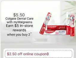 Walgreens Colgate Dental Care offer