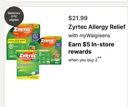 Walgreens Zyrtec Allergy Relief offer