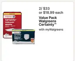 Walgreens Value Pack Walgreens Certainty offer