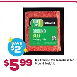 Grocery Outlet Our Promise 93% Lean Grass Fed Ground Beef offer
