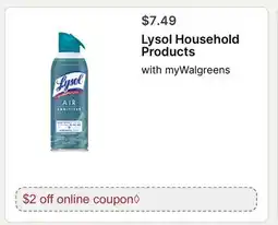 Walgreens Lysol Household Products offer