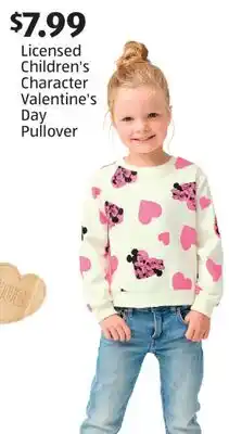 Aldi Licensed Children's Character Valentine's Day Pullover offer