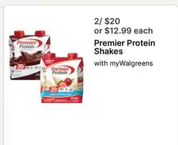 Walgreens Premier Protein Shakes offer