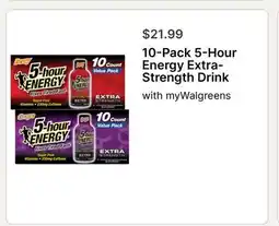 Walgreens 10-Pack 5-Hour Energy Extra- Strength Drink offer