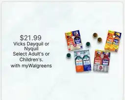 Walgreens Vicks Dayquil or Nyquil offer