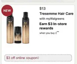 Walgreens Tresemme Hair Care offer