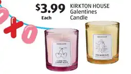 Aldi KIRKTON HOUSE Galentines Candle offer