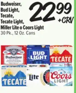 El Super Fresh Budweiser, Bud Light, Tecate, Tecate Light, Miller Lite o Coors Light offer