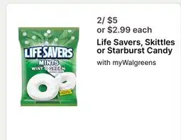 Walgreens Life Savers, Skittles or Starburst Candy offer