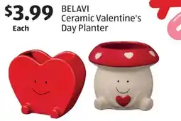 Aldi BELAVI Ceramic Valentine's Day Planter offer