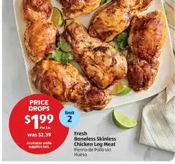 Aldi Fresh Boneless Skinless Chicken Leg Meat offer