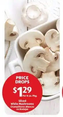 Aldi Sliced White Mushrooms offer