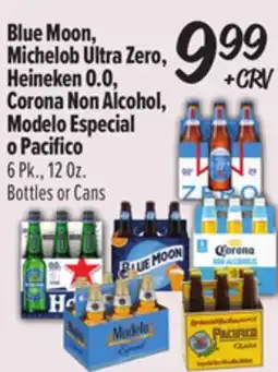 El Super Blue Moon, Michelob Ultra Zero, Heineken 0.0, Corona Non Alcohol, Modelo Especial o Pacifico offer