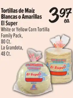 El Super White or Yellow Corn Tortilla offer