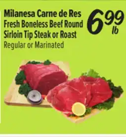 El Super Fresh Boneless Beef Round Sirloin Tip Steak or Roast offer