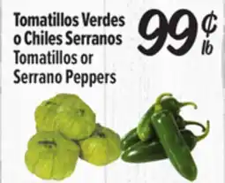 El Super Tomatillos or Serrano Peppers offer