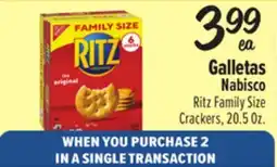 El Super Nabisco Ritz Family Size Crackers offer